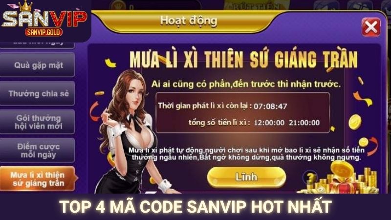 Top 4 mã code SANVIP hot nhất