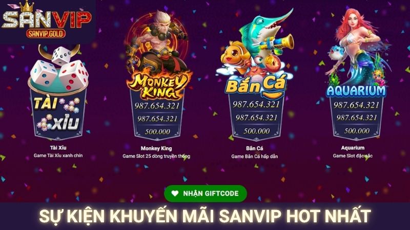 Sự kiện khuyến mãi SANVIP hot nhất